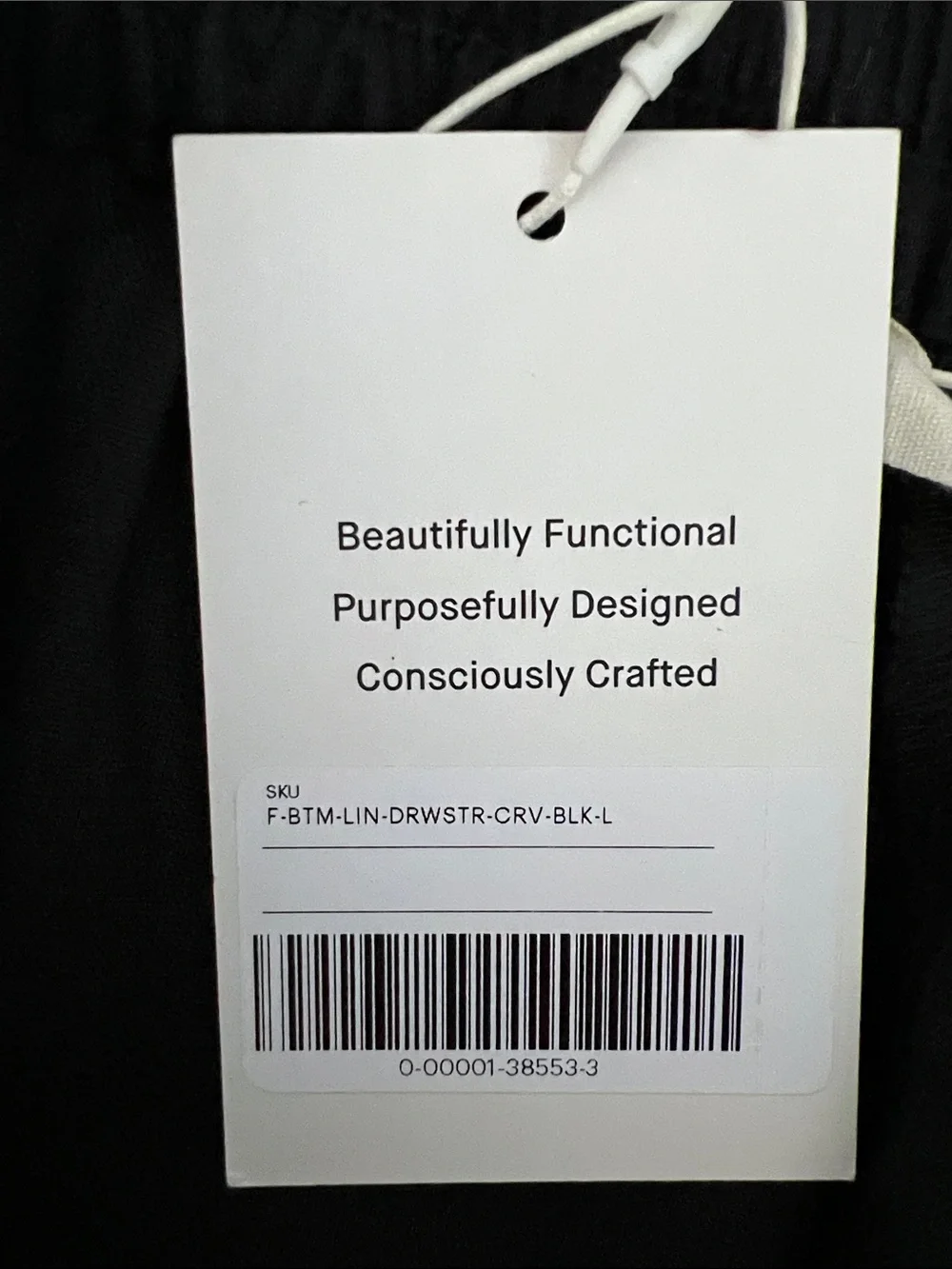 New Everlane THE CARGO CURVE PANT IN LINEN Black Size L
